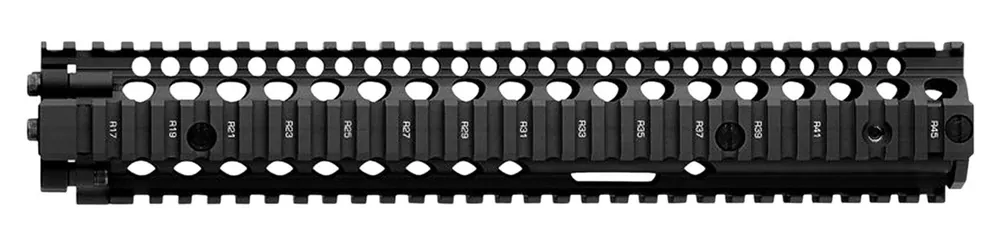Daniel Defense M4A1 RIS II Handguard 12.25" 2-Piece, Free-Floating Style Made of 6061-T6 Aluminum with Black Anodized Finish & Picatinny Rail for AR-15