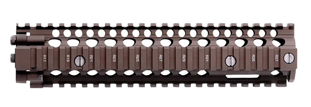 Daniel Defense MK18 RIS II Handguard 9.55" 2-Piece, Free-Floating Style Made of 6061-T6 Aluminum with Flat Dark Earth Anodized Finish & Picatinny Rail for AR-15