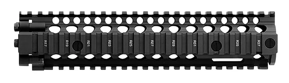 Daniel Defense MK18 RIS II Handguard 9.55" 2-Piece, Free-Floating Style Made of 6061-T6 Aluminum with Black Anodized Finish & Picatinny Rail for AR-15