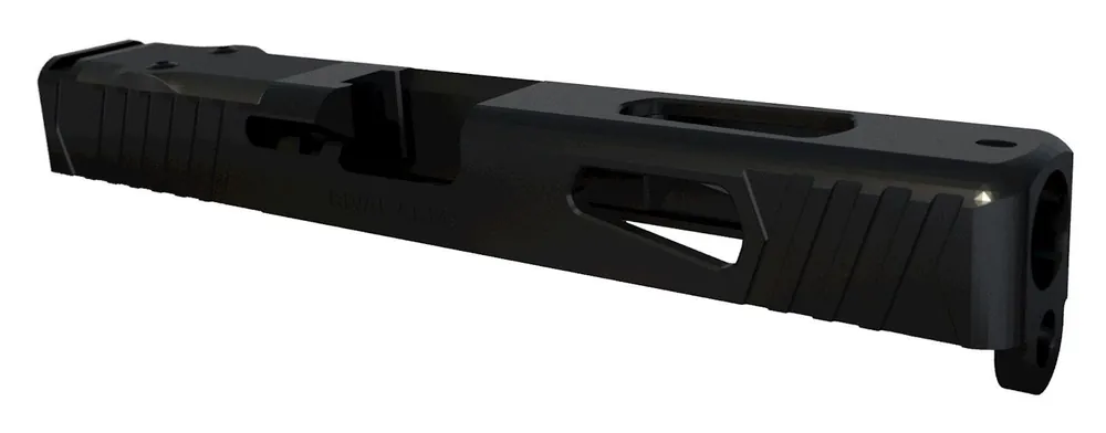 Rival Arms Precision Slide A1 QPQ Black 17-4 Stainless Steel with Front/Rear Serrations & Doctor Optic Cut for Glock 17 Gen3