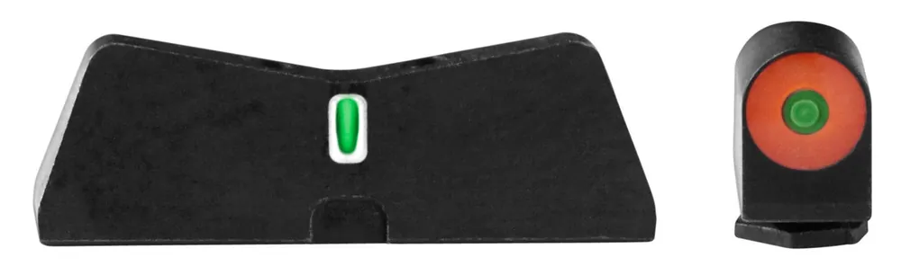 XS Sights DXT II Big Dot Night Sight Set Tritium Green with Orange Outline Front, Green with White Outline Rear Black Frame for Glock 20,21,29,30,30s,37,41