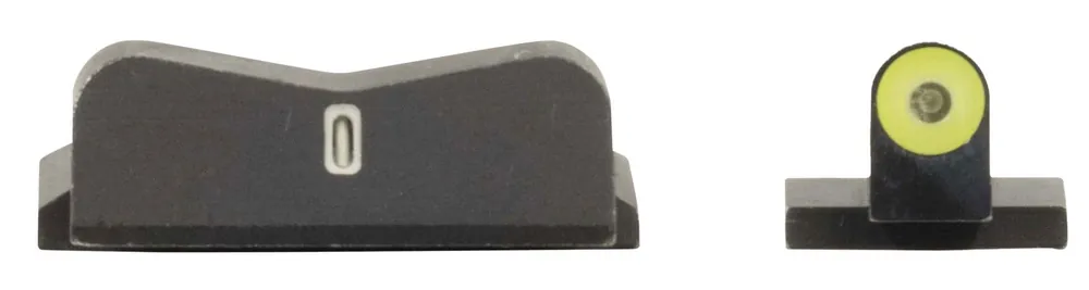 XS Sights DXT II Big Dot Night Sight Set Tritium Green with Yellow Outline Front, Green with White Outline Rear Black Frame for S&W M&P, M&P Compact, M&P M2.0 9/40/45