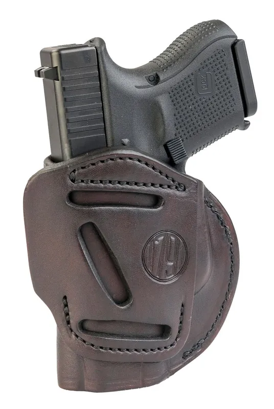 1791 Gunleather 4 Way Signature Brown Leather IWB/OWB Fits Glock 25-27/29/30/33/48;Ruger LC9/SR9c/SR10/SR22;Sig P225;S&W M&P9/Shield;Walther PPS/CCP/P22 RH