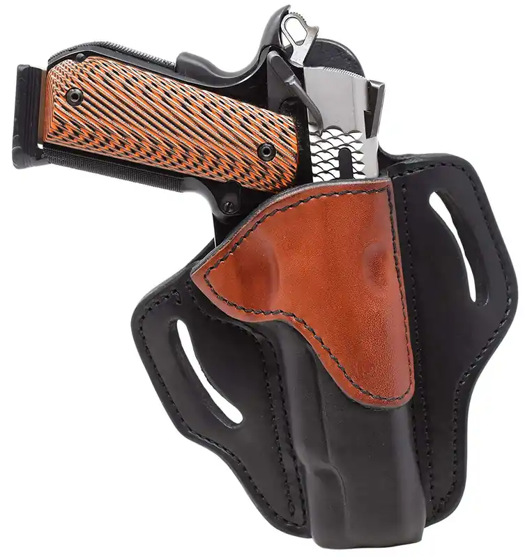 1791 Gunleather BH1 OWB Black/Brown Leather Fits 1911 4"-5" Pistol Size 01 Belt Clip Mount RH