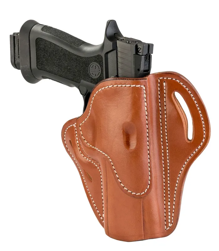 1791 Gunleather BH2.4 OWB Signature Brown Leather Fits Sig P320/Springfield XD-M/Walther PPQ Pistol Size 2.4 Belt Loop Mount RH