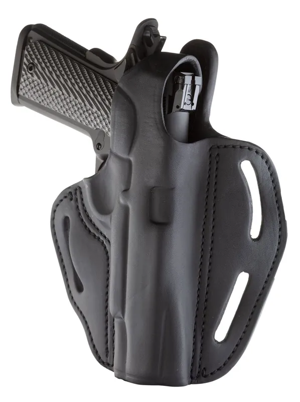 1791 Gunleather BHX OWB Stealth Black Leather Fits 1911 4"-5" Pistol Belt Loop Mount RH