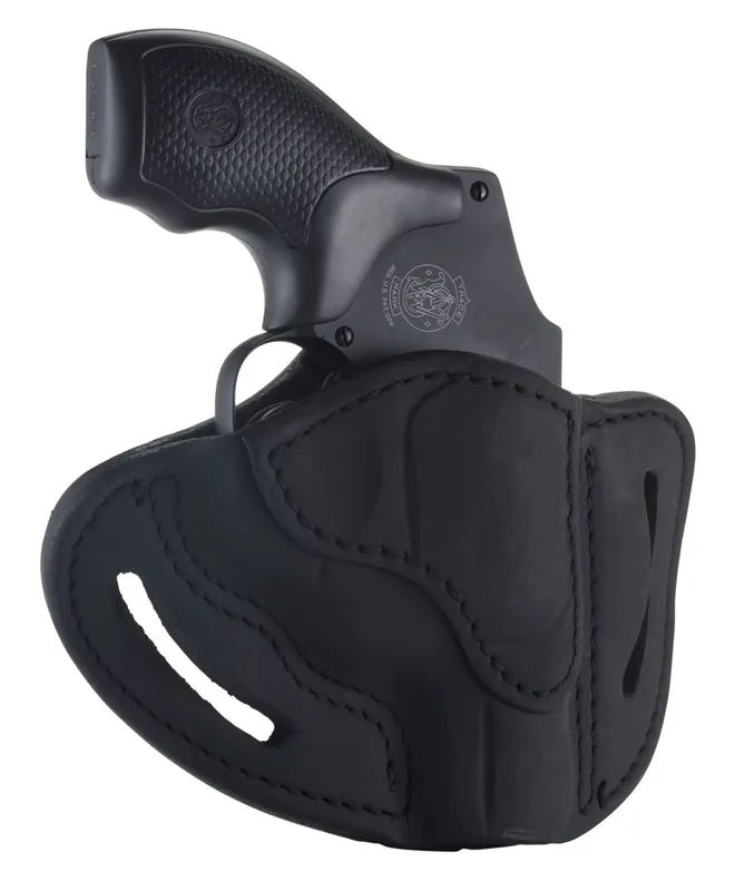 1791 Gunleather RVH1 OWB Stealth Black Leather Fits Ruger LCR/S&W J-Frame Belt Loop Mount RH