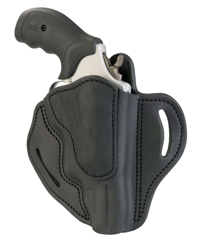 1791 Gunleather RVH3 OWB Stealth Black Leather Fits S&W Governor Belt Loop Mount RH