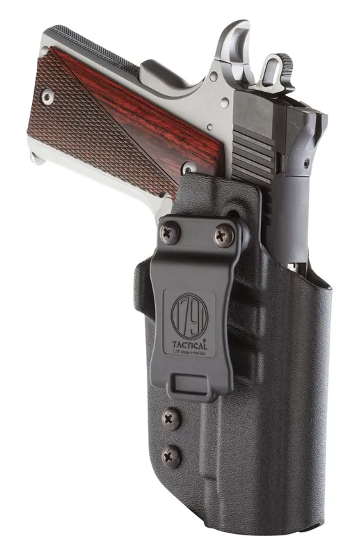 1791 Gunleather Tactical Kydex IWB Black Kydex Fits 1911 Government Belt Clip Mount RH
