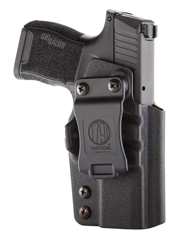1791 Gunleather Tactical Kydex IWB Black Kydex Fits Sig P365 Belt Clip Mount RH