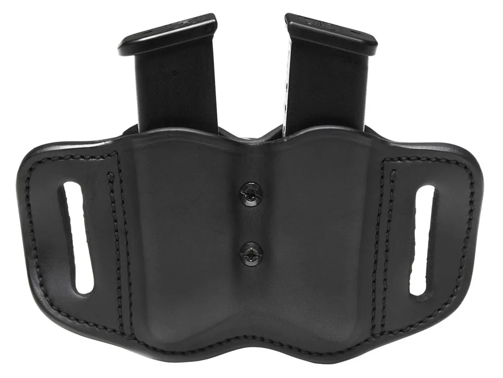 1791 Gunleather MAG-F Double Mag Holster Leather Black & Belt Double Stack