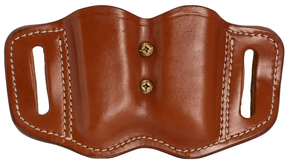 1791 Gunleather MAG-F Double Mag Holster Leather Classic Brown Finish & Belt Double Stack