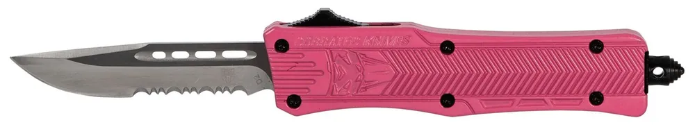 CobraTec Knives CTK-1 Small 2.75" OTF Drop Point Part Serrated D2 Steel Blade