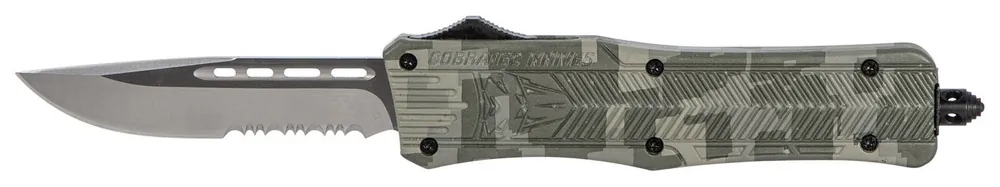 CobraTec Knives CTK-1 Medium 3" OTF Part Serrated D2 Steel Blade
