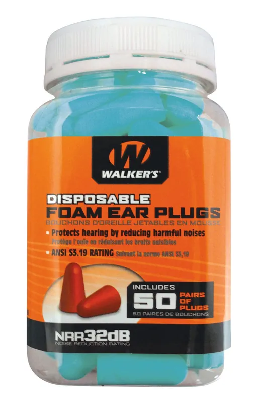 Walker‘s Foam Ear Plugs Foam 33 dB In The Ear
