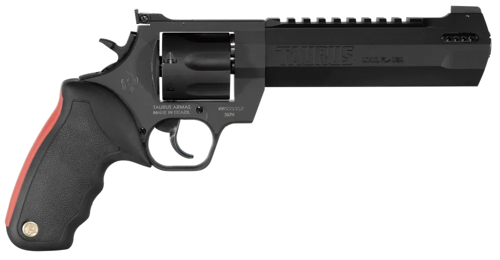 Taurus 2357061RH Raging Hunter 357 Mag 7rd 6.75" Matte Black Oxide Steel Black Rubber with Integrated Red Cushion Insert Grip