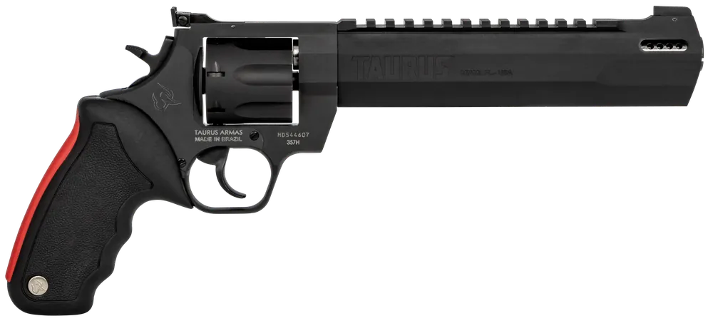 Taurus 2357081RH Raging Hunter 357 Mag 7rd 8.37" Matte Black Oxide Steel Black Rubber with Integrated Red Cushion Insert Grip