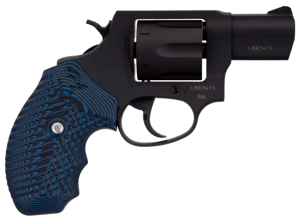 Taurus 2-856021MVZ16 856 38 Special +P Caliber with 2" Barrel, 6rd Capacity Cylinder, Overall Matte Black Finish Carbon Steel & Blue VZ Cyclone Grip