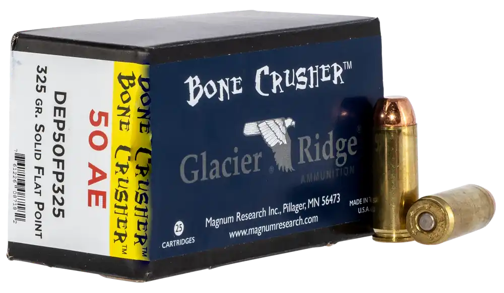 Magnum Research BoneCrusher 50 AE 325 gr Flat Point (FP) 20 Bx/ 10 Cs