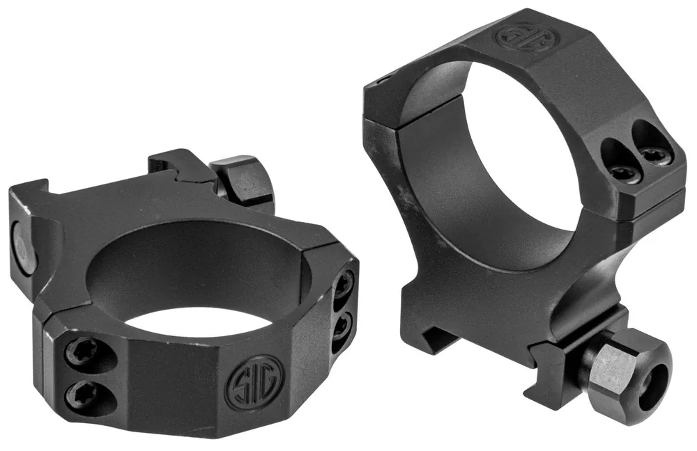 Sig Sauer Electro-Optics Alpha1 Hunting Scope Ring Set For Rifle Weaver Extra High 34mm Tube 0 MOA Black Powder Coated Aluminum