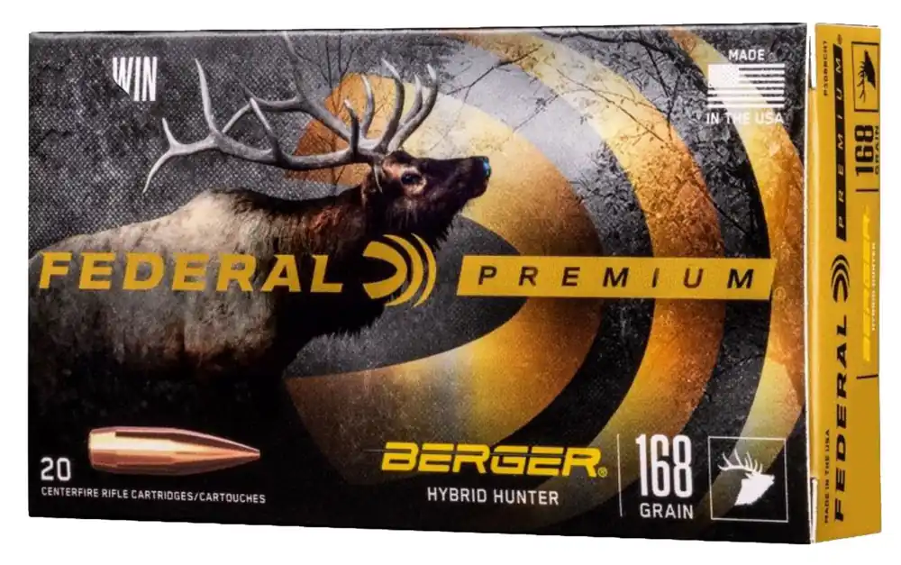 Federal Premium 280 Ackley Improved 168 Gr. Berger Hybrid Hunter 20/Box