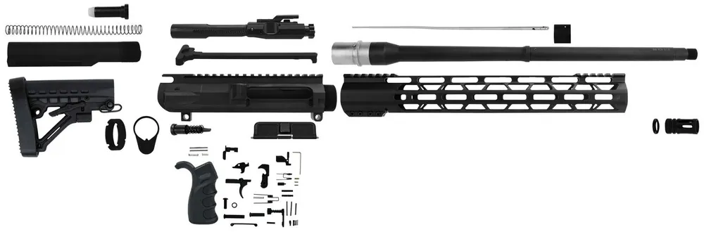 TacFire AR Build Kit Rifle 308 Win AR-10 Black Nitride Aluminum