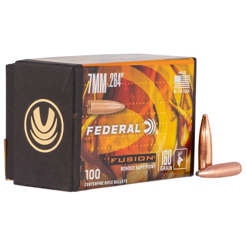 Federal Fusion Component 7mm 160 Gr Fusion Soft Point 100/Box