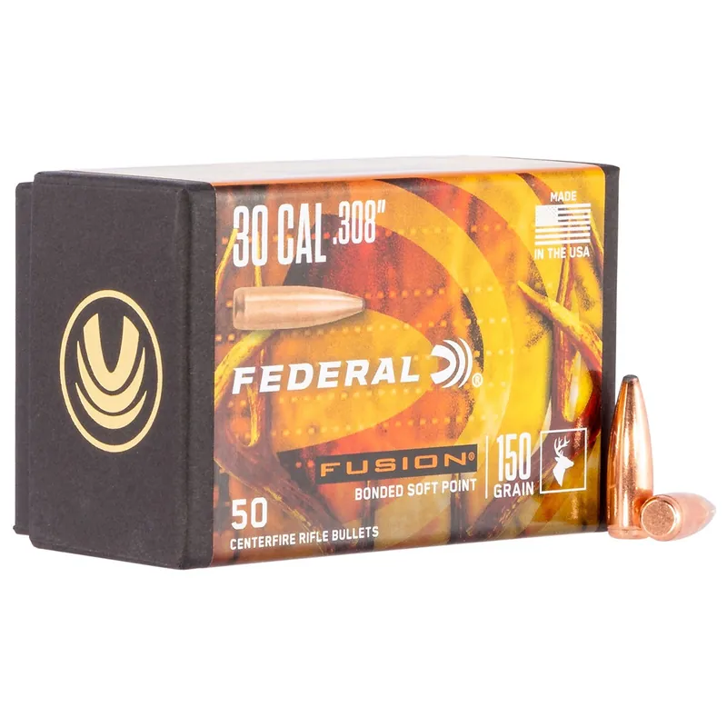 Federal Fusion Component 30 Cal 150 Gr Fusion Soft Point 50/Box