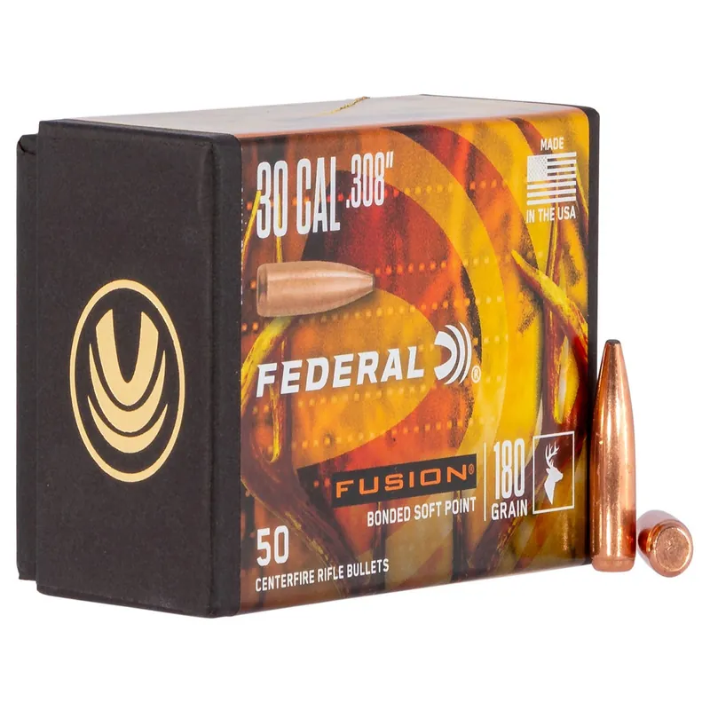 Federal Fusion Component 30 Cal 180 Gr Fusion Soft Point 50/Box