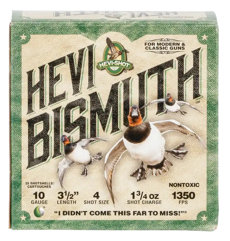 HEVI-Shot Hevi-Bismuth Waterfowl 10ga 3.5" 1-3/4oz 4 25rd