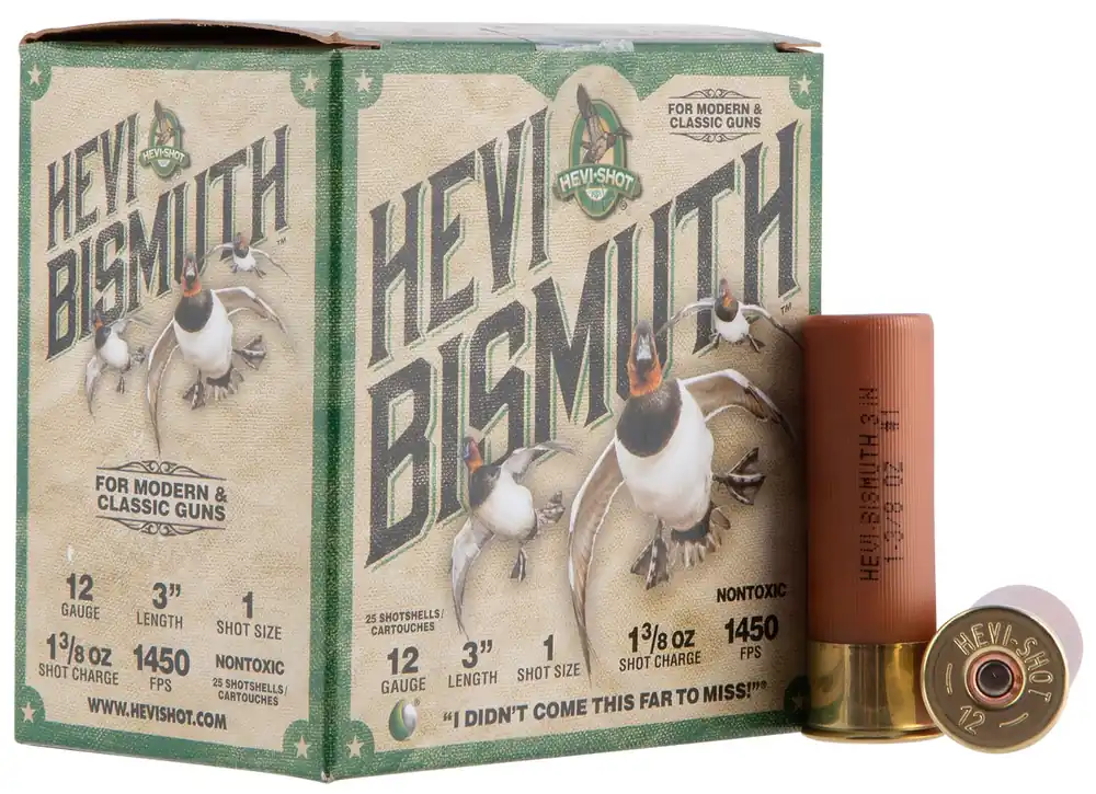 HEVI-Shot HEVI-Bismuth 12ga 3" 1-3/8oz 1 Bismuth Shot 25 Shells Per Box
