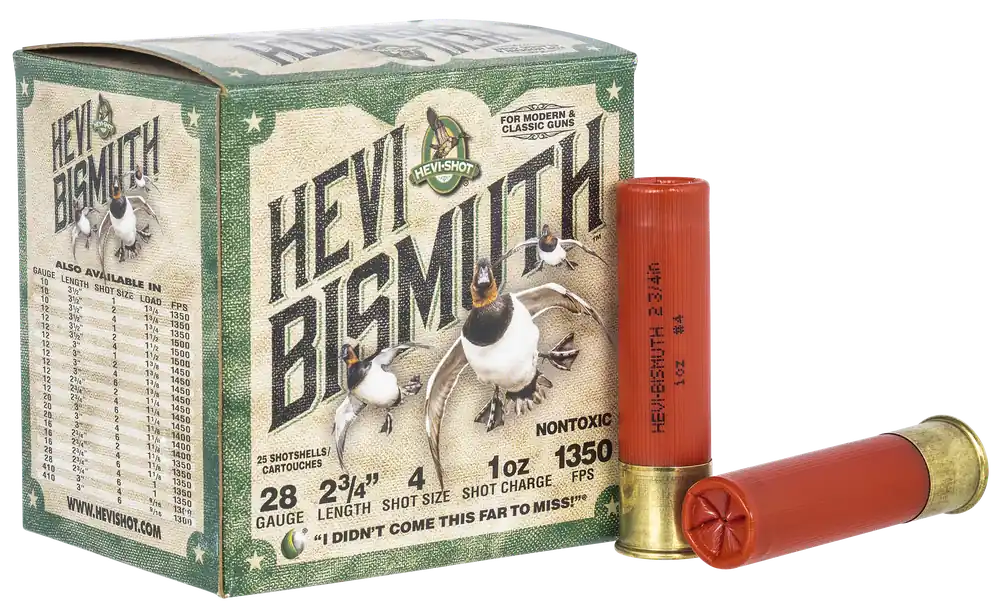 HEVI-Shot Hevi-Bismuth Waterfowl 28ga 2.75" 1oz 4 25rd