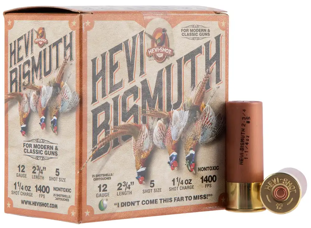 HEVI-Shot HEVI-Bismuth 12ga 2.75" 1-1/4oz 5 Bismuth Shot 25 Shells Per Box