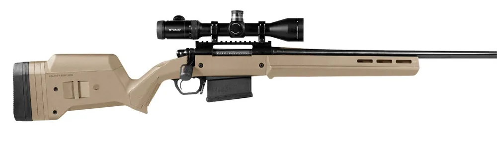 Magpul Hunter American Stock Fixed with Aluminum Bedding & Adjustable Comb Flat Dark Earth Synthetic for Ruger American SA
