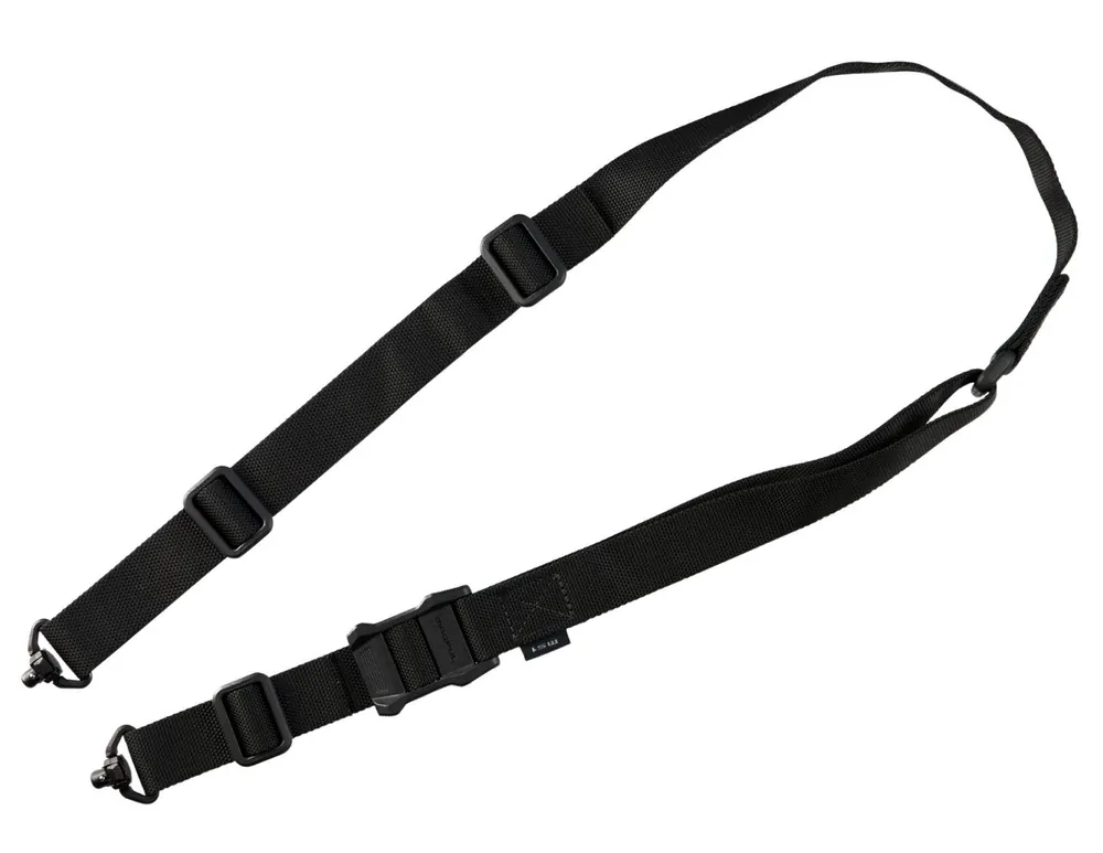 Magpul Sling made of Nylon Webbing with Black Finish, Adjustable Two-Point Design & Swivel for Rifles