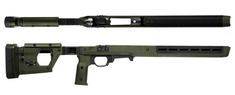 Magpul Pro 700 Stock Fixed w/Aluminum Bedding OD Green Synthetic for Remington 700 SA