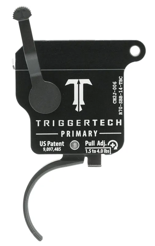 TriggerTech Primary Single-Stage Traditional Curved Trigger with 1.50-4 lbs Draw Weight for Remington 700 Right