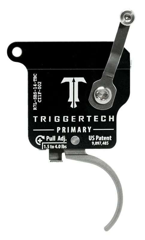 TriggerTech Primary Single-Stage Traditional Curved Trigger with 1.50-4 lbs Draw Weight for Remington 700 Left