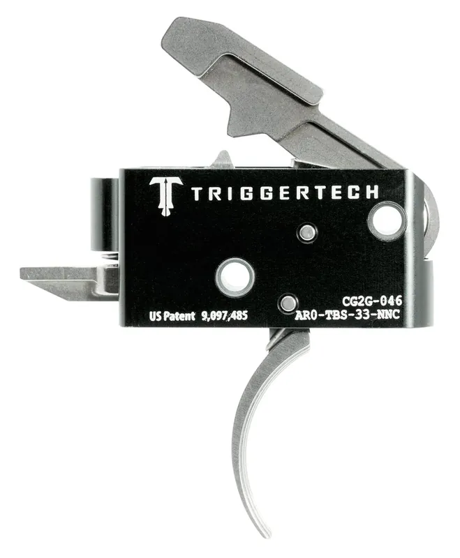 TriggerTech Competitive Primary Two-Stage Traditional Curved Trigger, 3.50 lbs Draw Weight for AR-15 Right