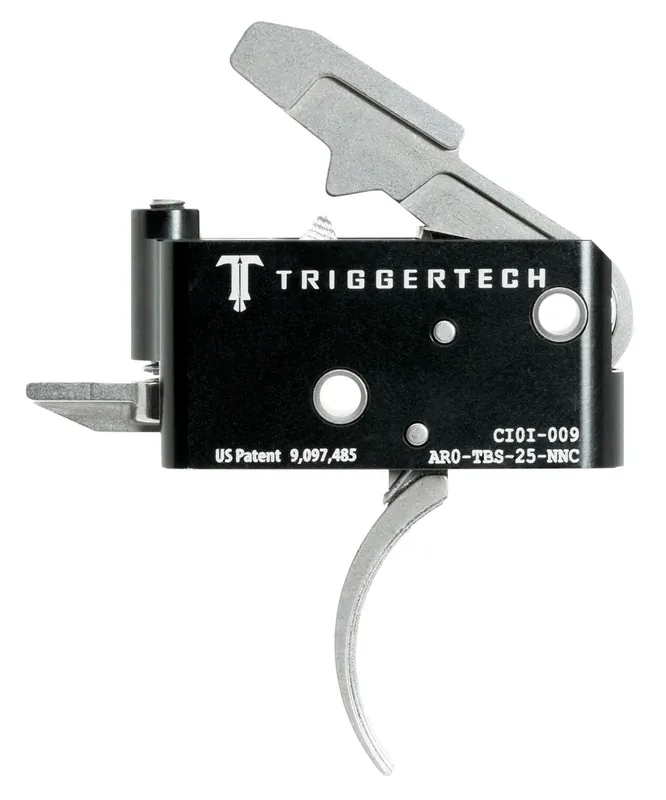TriggerTech Adaptable Primary Two-Stage Traditional Curved Trigger with 2.50-5 lbs Draw Weight for AR-15 Right