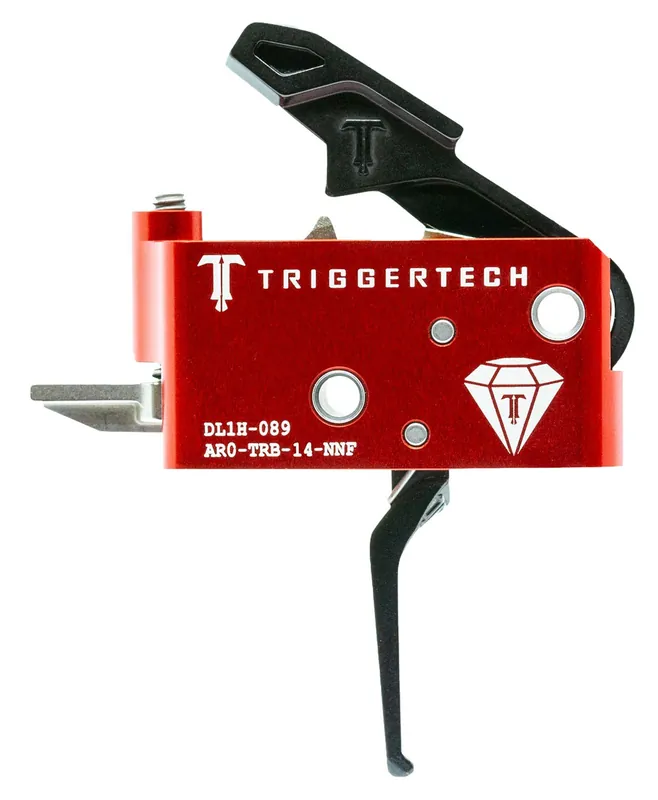 TriggerTech Diamond Two-Stage Flat Trigger with 1.50-4 lbs Draw Weight for AR-15 Right