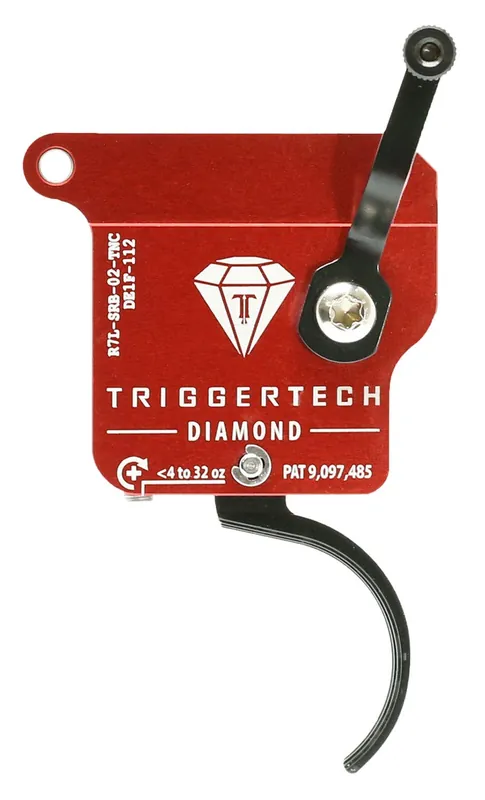 TriggerTech Diamond Without Bolt Release Single-Stage Traditional Curved Trigger with 0.30-2 lbs Draw Weight for Remington 700 Left