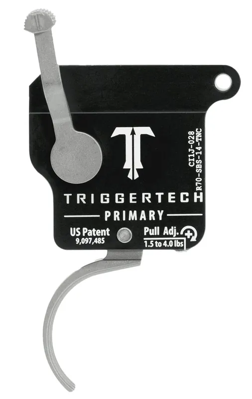 TriggerTech Primary Without Bolt Release Single-Stage Traditional Curved Trigger with 1.50-4 lbs Draw Weight for Remington 700 Right