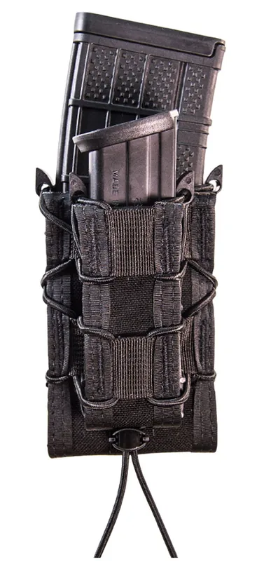 High Speed Gear TACO Double Decker Mag Pouch Double Nylon Black & MOLLE Mount