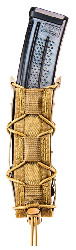 High Speed Gear 11EX00CB TACO Extended Mag Pouch Single Nylon Brown, MOLLE Mount & 2"