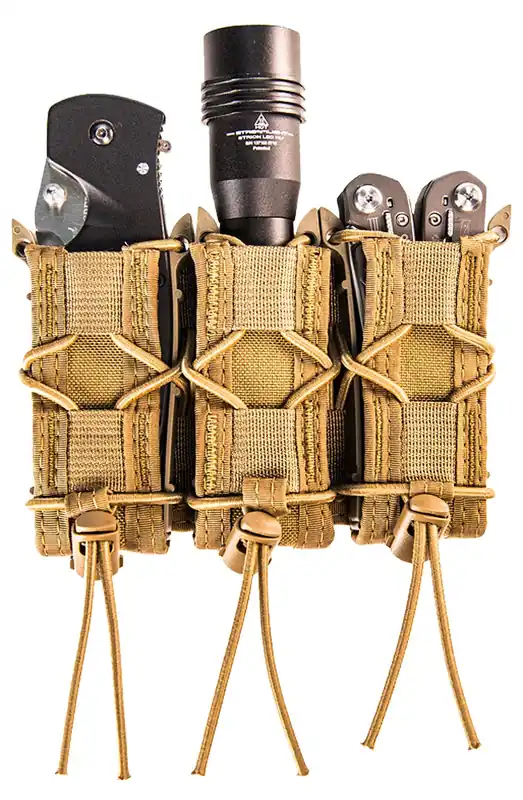 High Speed Gear TACO Mag Pouch Triple Nylon Brown, MOLLE Mount Type & 2"