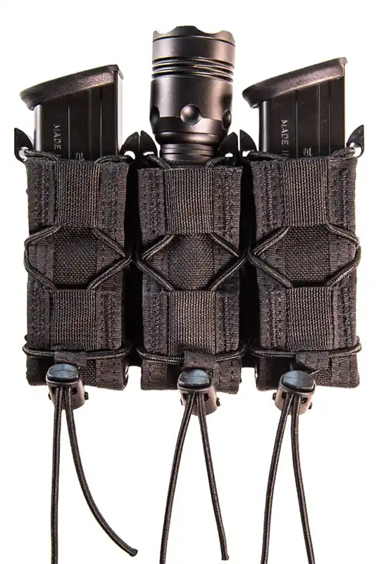 High Speed Gear TACO Mag Pouch Triple Style Nylon Black & Belt Mount, Pistol