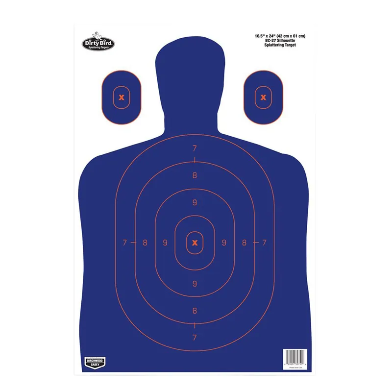 Birchwood Casey Dirty Bird Silhouette Tagboard Hanging 16.50" x 24" Blue/Orange 3 Per Pkg