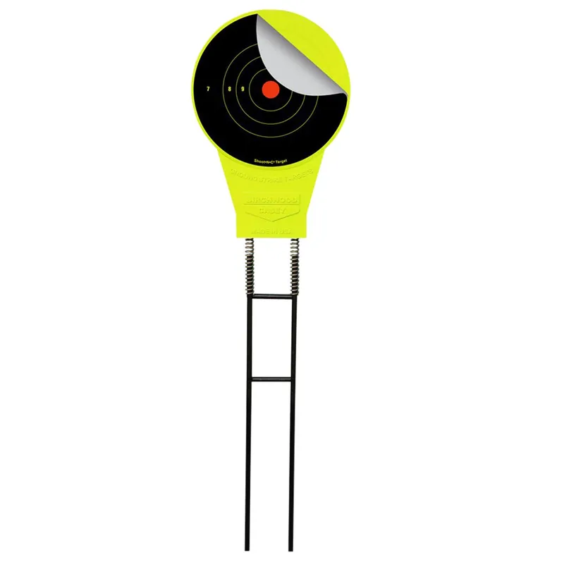 Birchwood Casey Ground Strike Belly Dancer Pistol/Rifle Metal Yellow Bullseye Illustration Impact Enhancement Motion Includes Targets