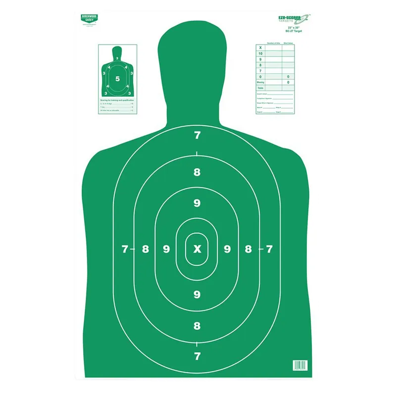 Birchwood Casey EZE-Scorer Green Target Silhouette Paper Hanging 23" x 35" Green 5 Pack